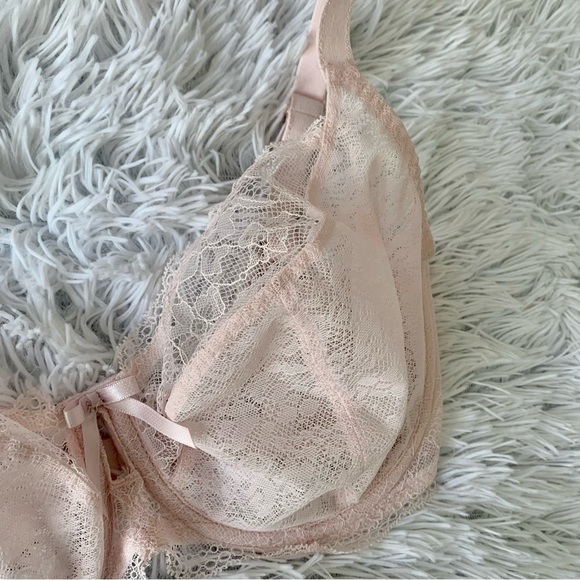 Freya Lingerie Plunge Bra Pastel Pink Unlined Underwire 30I AA1011Pel - Picture 9 of 11